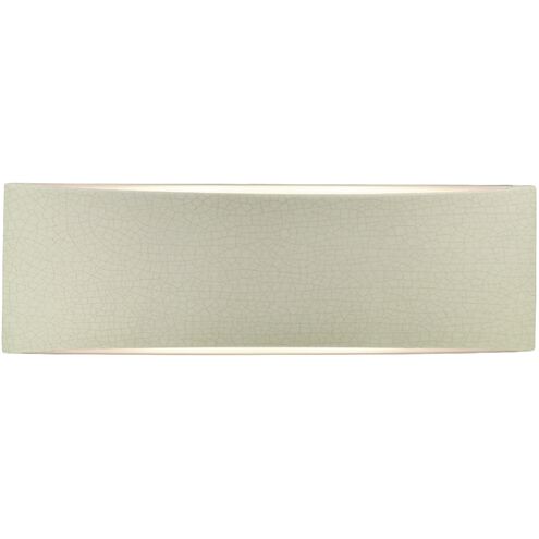 Ambiance LED 16 inch Celadon Green Crackle ADA Wall Sconce Wall Light