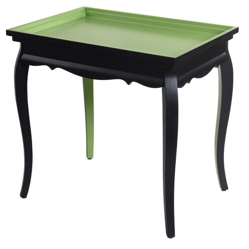 Dann Foley 28 X 27 inch Black and Lime Green End Table