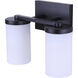 Britton 2 Light 12.5 inch Matte Black Vanity Fixture Wall Light