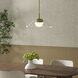Eros 22 inch Brushed Brass Pendant Ceiling Light
