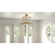 Barlow 4 Light 16 inch Weathered Brass Semi-Flush Mount Ceiling Light