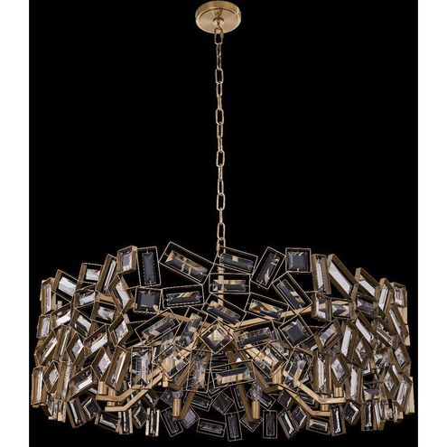 Inclanta 8 Light 37 inch Winter Brass Pendant Ceiling Light in Firenze Clear