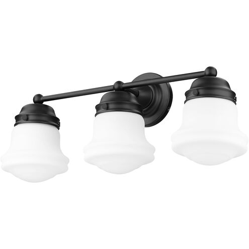 Vaughn 3 Light 22.5 inch Matte Black Vanity Wall Light
