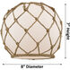 Edison Farmhouse Rope LED 8 inch Brushed Satin Nickel Mini Pendant Ceiling Light