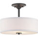 Briscoe 2 Light 13 inch Graphite Semi-Flush Mount Ceiling Light