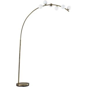 Ronan 78 inch 4.00 watt Antique Brass Arc Floor Lamp Portable Light, with Smart Switch