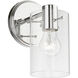 Munich 1 Light 5 inch Polished Chrome Single Sconce Wall Light, Single