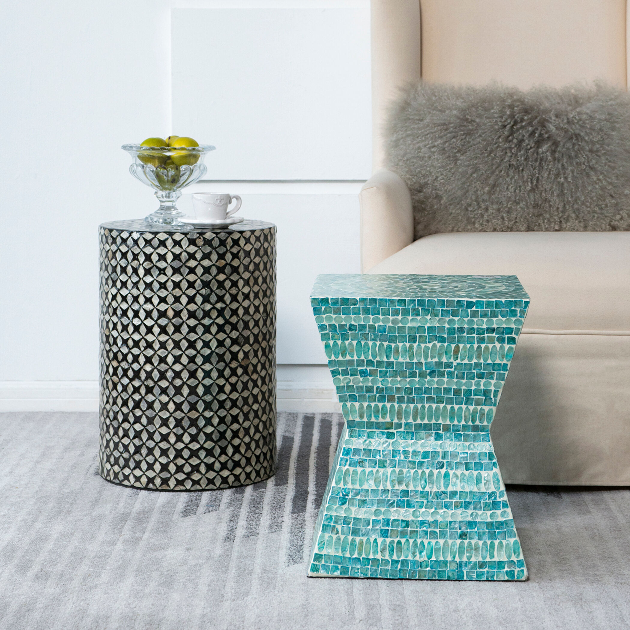 Anita 19.7 inch Black Stool