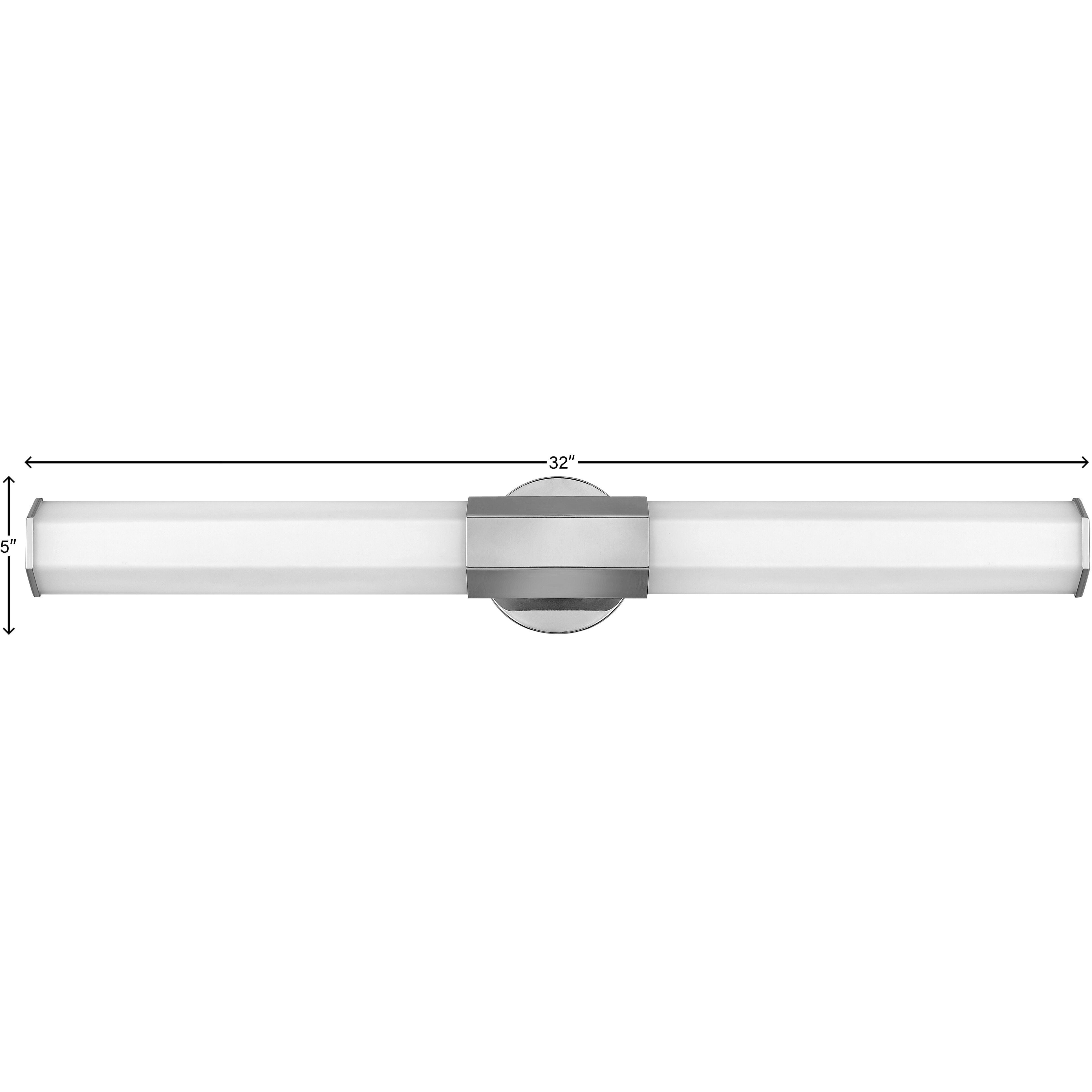Facet LED 32 inch Polished Nickel Vanity Light Wall Light, Vertical