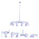 Gabardine 10 Light 42 inch Matte White Chandelier Ceiling Light