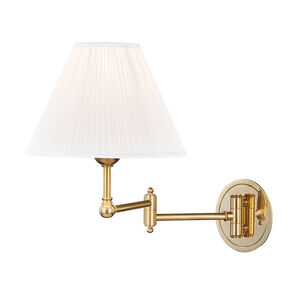 Signature No.1 19.75 inch 60.00 watt Aged Brass Swing-Arm Wall Sconce Wall Light