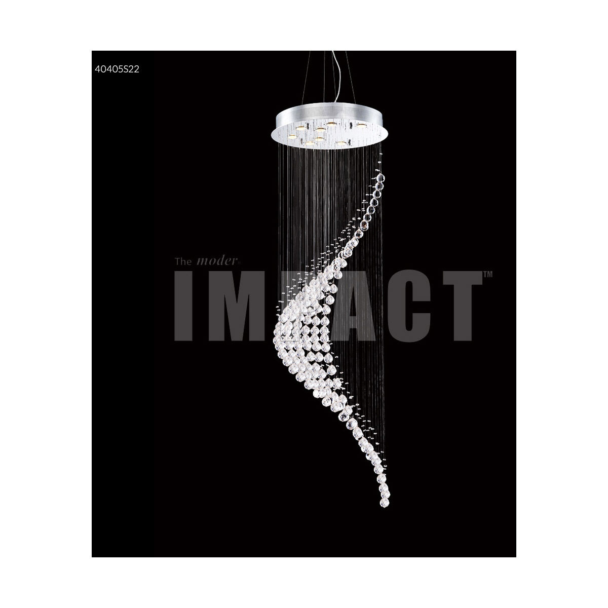 Crystal Rain 8 Light 22 inch Silver Crystal Chandelier Ceiling Light