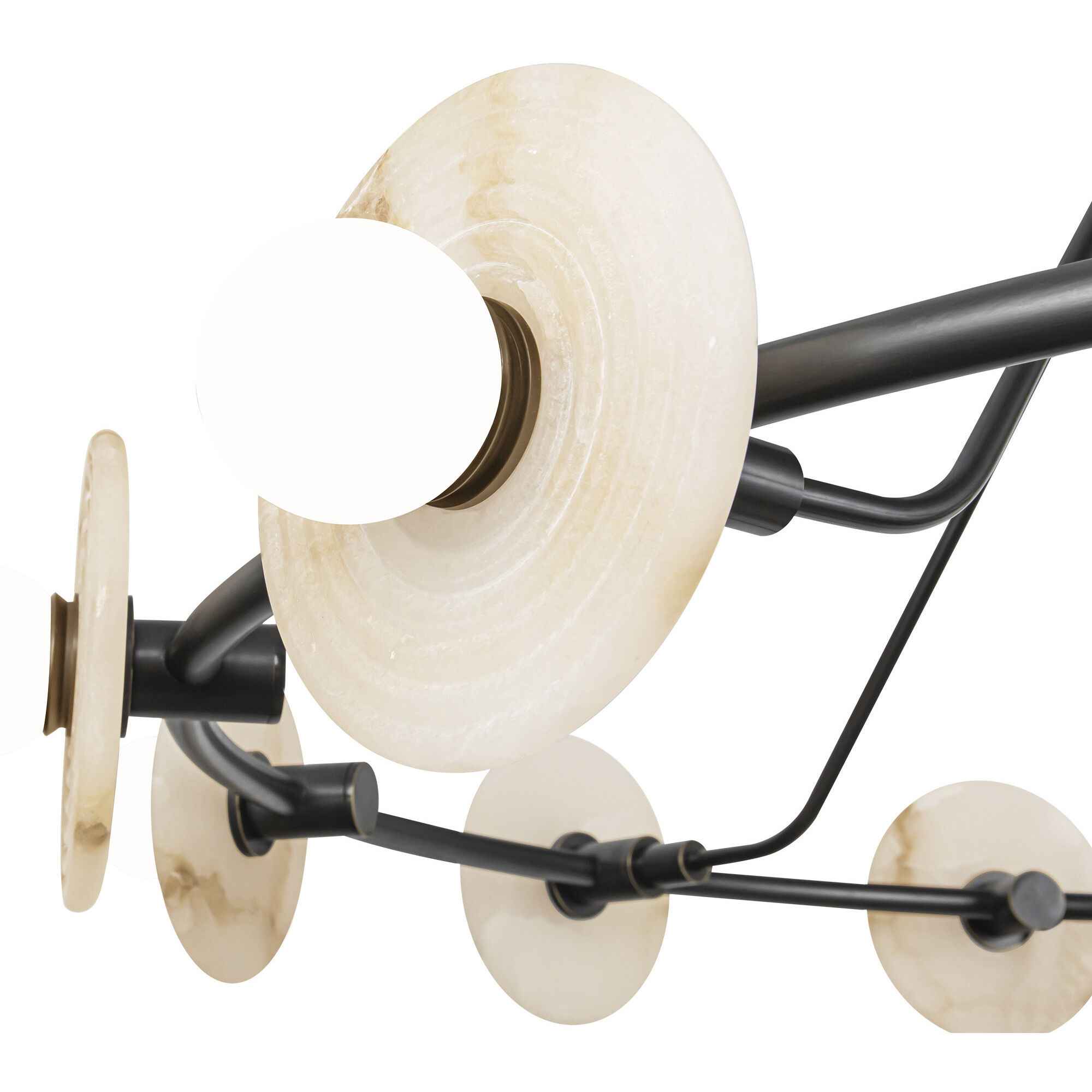 Dahlia LED 46.5 inch Urban Bronze/Alabaster Chandelier Ceiling Light