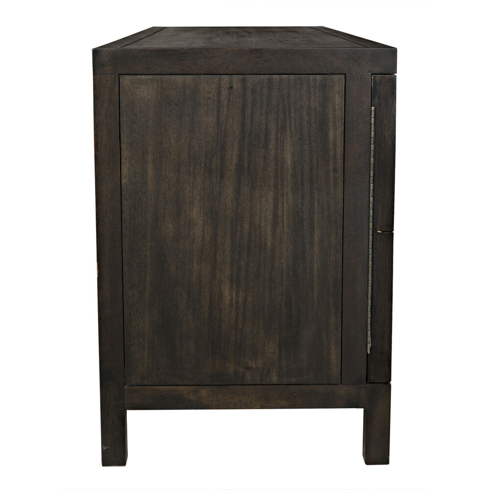 Quadrant 75.5 X 23 inch Ebony Walnut Sideboard, 3 Door