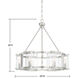 Prescott 6 Light 28 inch Satin Nickel Pendant Ceiling Light