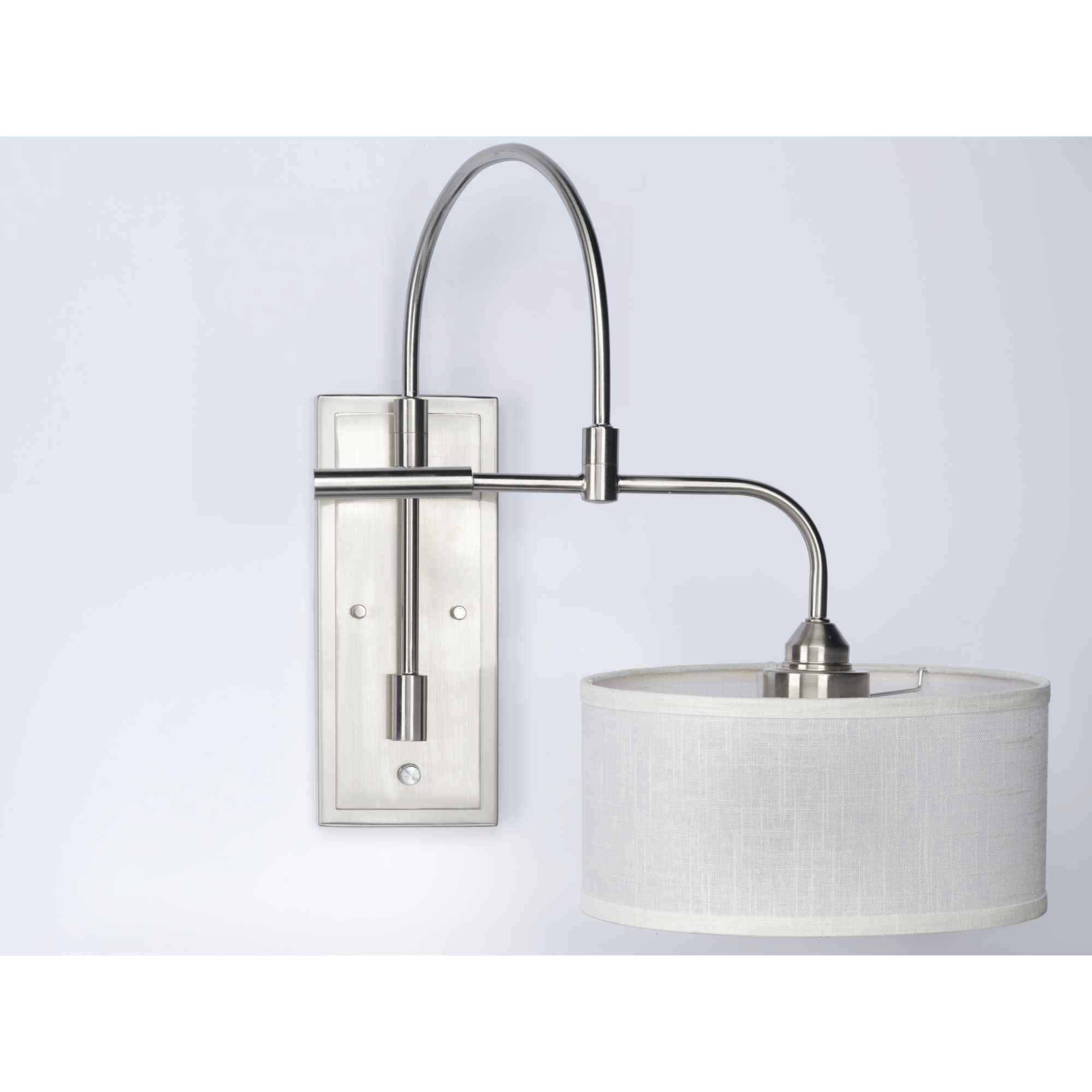 Kempsey 24 inch 75.00 watt Brushed Nickel Swing Arm Wall Bracket Wall Light