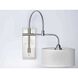 Kempsey 24 inch 75.00 watt Brushed Nickel Swing Arm Wall Bracket Wall Light