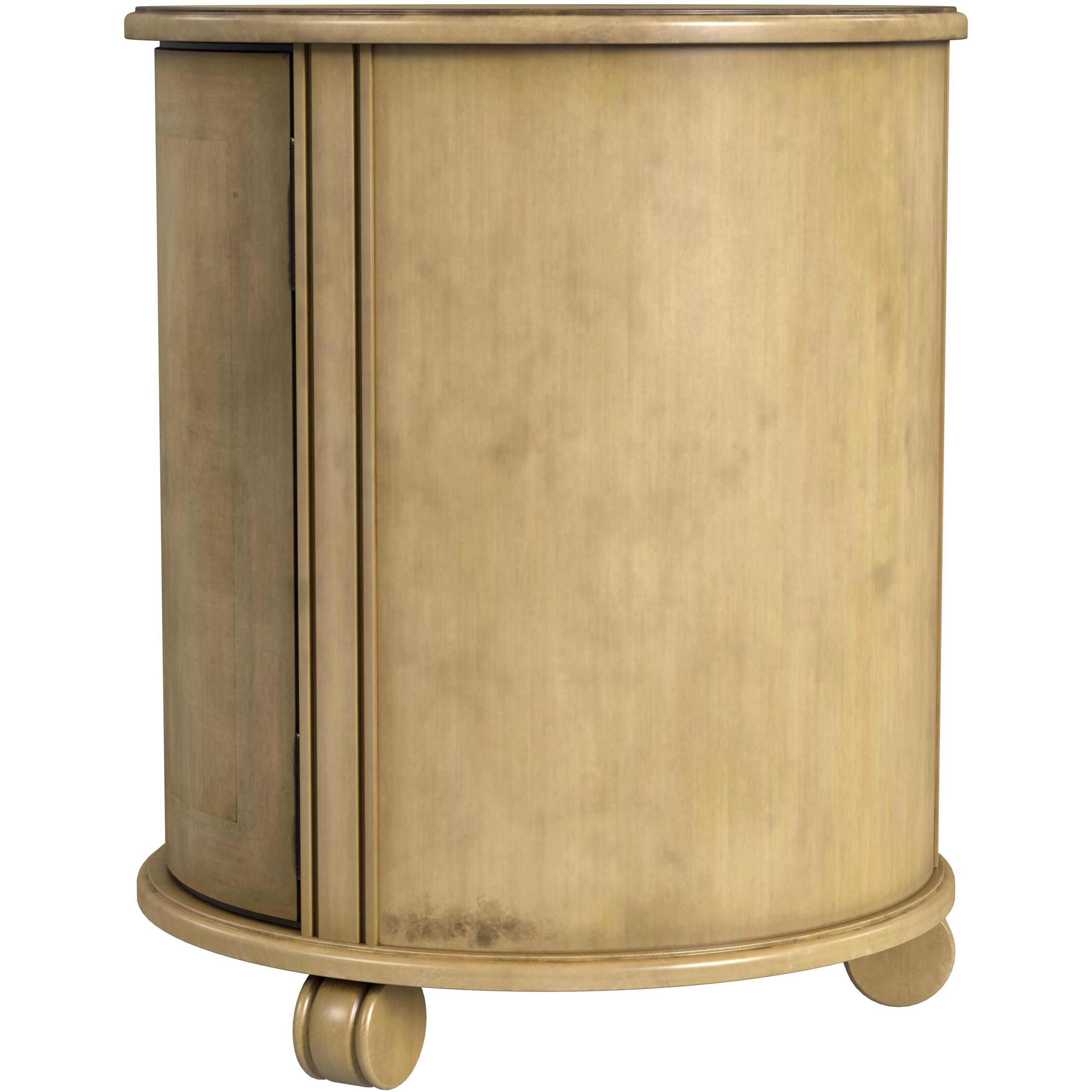 Lawrie  Drum End Table in Beige