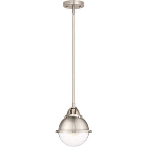 Nouveau 2 Hampden 1 Light 7 inch Brushed Satin Nickel Mini Pendant Ceiling Light in Clear Glass