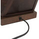 Artifact 22 inch 40 watt Dark Walnut and Espresso Bronze Table Lamp Portable Light