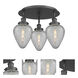 Geneseo 3 Light 17.75 inch Matte Black Flush Mount Ceiling Light