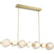 Zill LED 48.03 inch Lily Gold Island Chandelier Ceiling Light