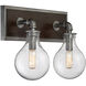 Dansk 2 Light 13.25 inch Galvanized Metal Bathroom Vanity Light Wall Light