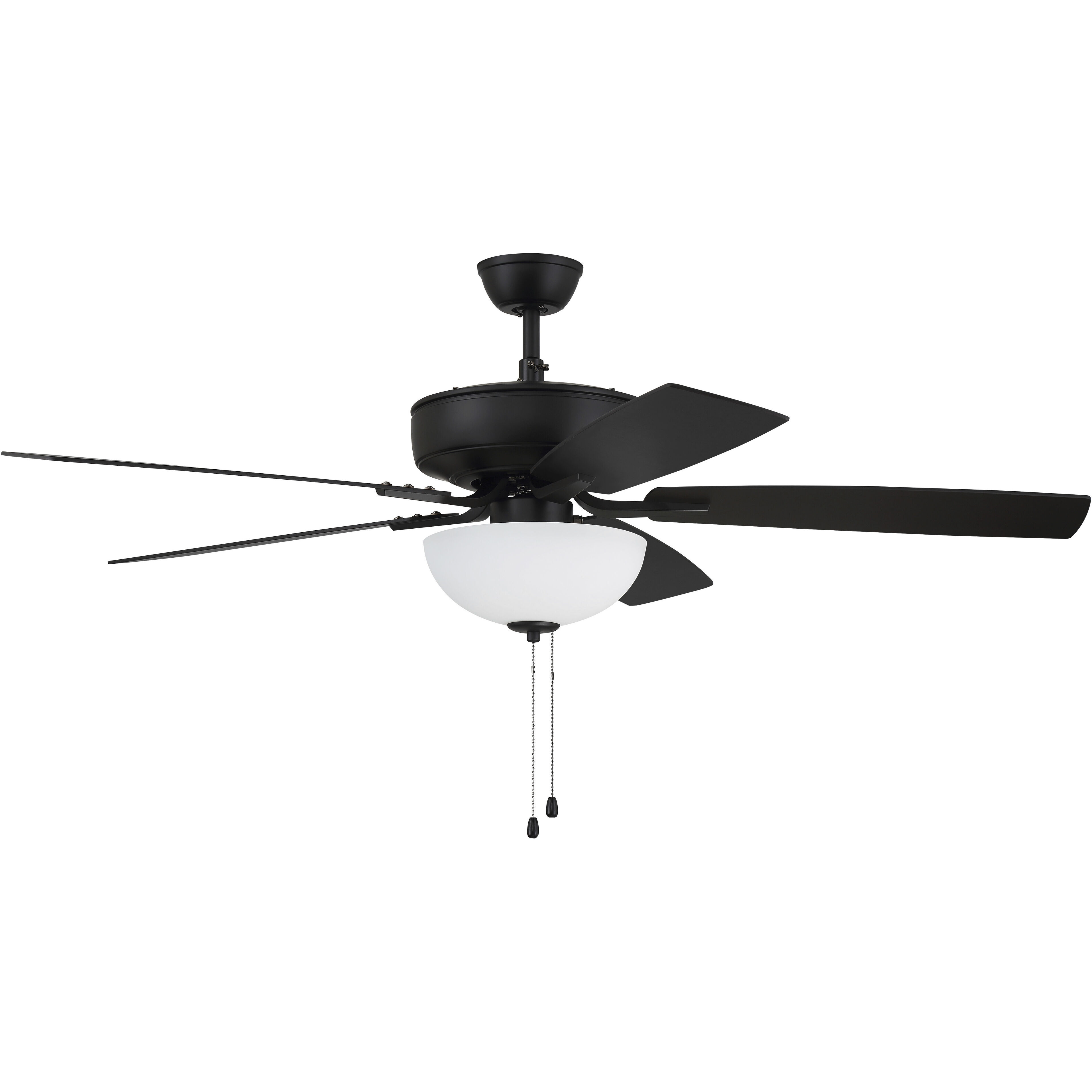 Pro Plus 211 52 inch Flat Black with Flat Black/Grey Wood Blades Contractor Ceiling Fan in Flat Black/Greywood