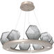 Gem LED 27.4 inch Beige Silver Chandelier Ceiling Light in 3000K LED, Metallic Beige Silver, Smoke, Ring
