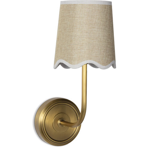 Coastal Living Ariel 1 Light 6 inch Natural Brass Wall Sconce Wall Light