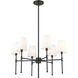 Adorra 6 Light 25.75 inch Matte Black Chandelier Ceiling Light