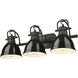 Yep Duncan Vanity Wall Light in Rubbed Bronze, Black