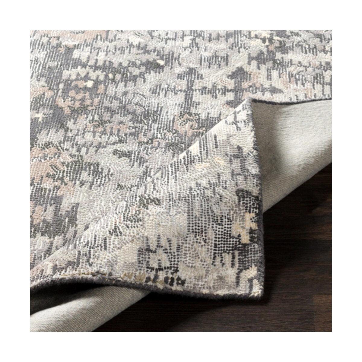 Antigua 90 X 60 inch Charcoal/Medium Gray/Light Gray/Cream/Taupe Rugs, Rectangle