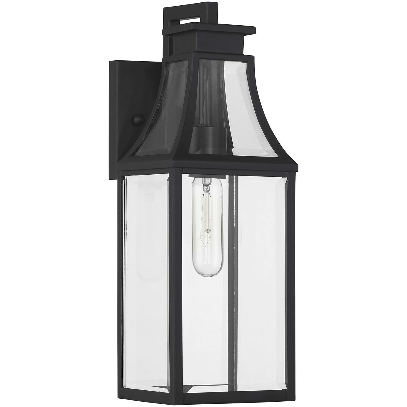 Emery 1 Light 16 inch Matte Black Outdoor Wall Lantern
