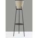 Zeek 63 inch 150.00 watt Black Shelf Floor Lamp Portable Light