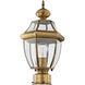 Monterey 1 Light 16.5 inch Antique Brass Outdoor Post Top Lantern
