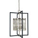 Hannah 5 Light 23 inch Brushed Nickel with Matte Black Dining Chandelier Ceiling Light 