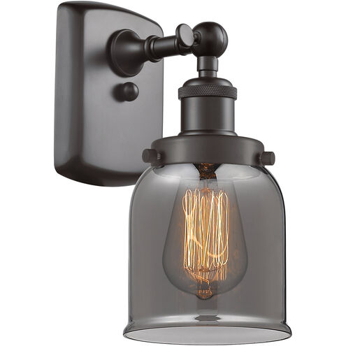 Ballston Small Bell 1 Light 5 inch Oil Rubbed Bronze Sconce Wall Light in Plated Smoke Glass, Ballston