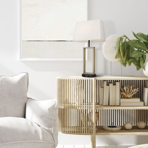 Burke 26 inch 60.00 watt Matte Black and Brushed Brown Table Lamp Portable Light