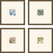 Florals Collection Blue Framed Art