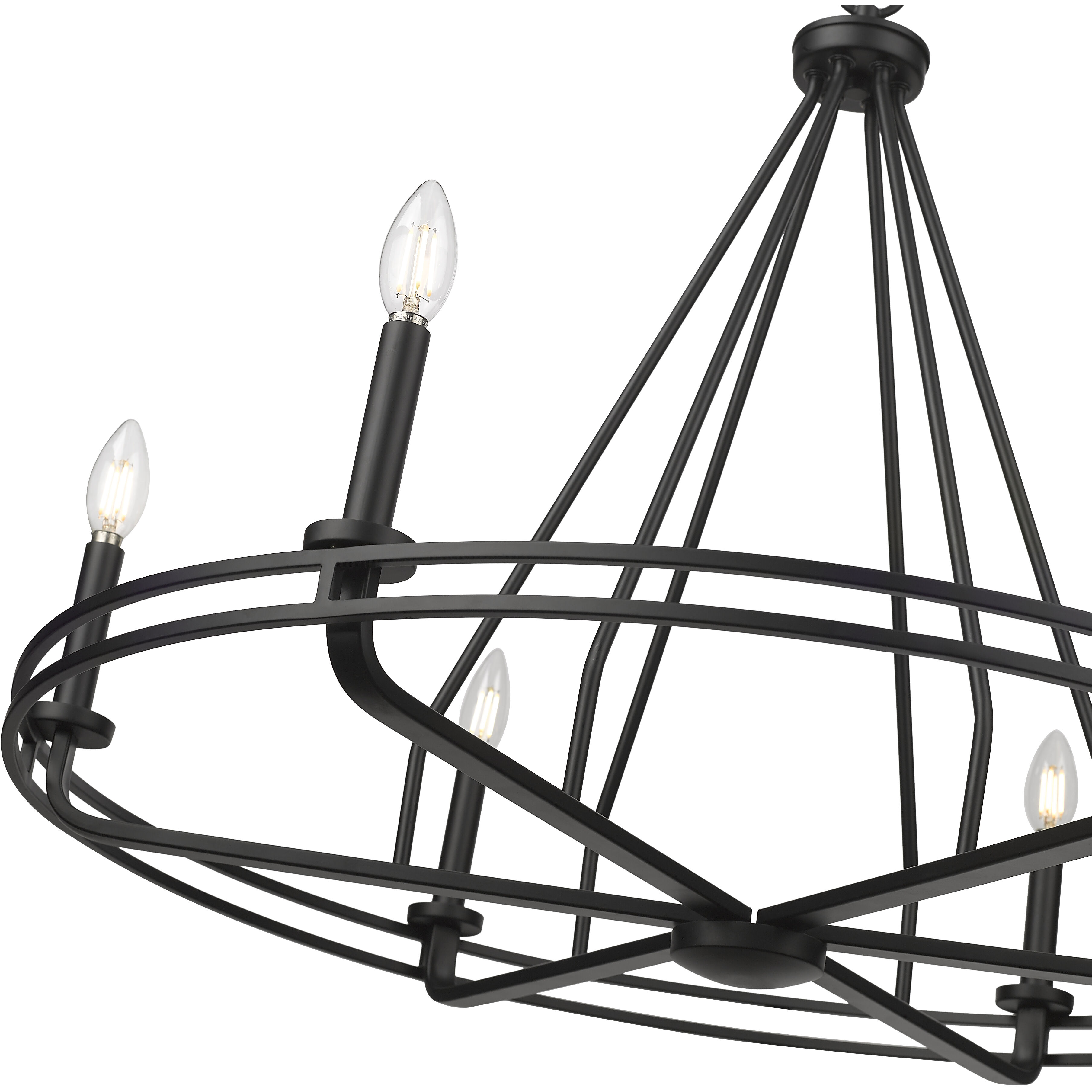 Jody 6 Light 32.5 inch Matte Black Chandelier Ceiling Light