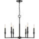 Ellyn 25 inch 60.00 watt Matte Black Chandelier Ceiling Light