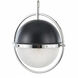 Coventry 1 Light 13.6 inch Polished Nickel and Aged Iron Pendant Ceiling Light, Luz Studio