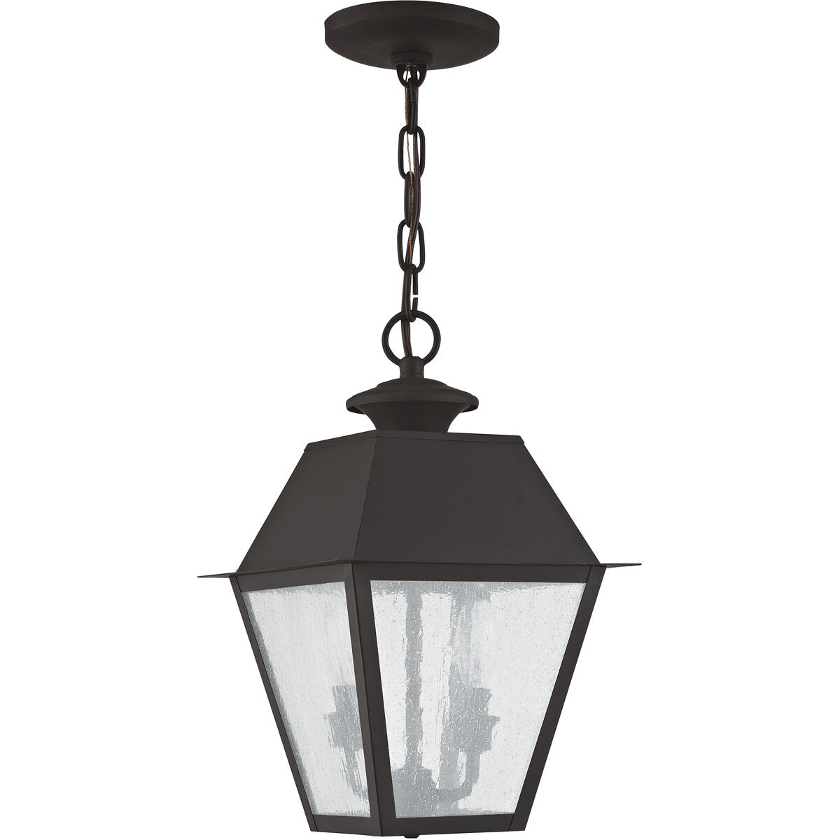 Mansfield 2 Light 9 inch Bronze Outdoor Pendant Lantern