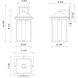 Alora Mood Larchmont 1 Light 14.88 inch Textured Black Outdoor Wall Light