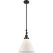 Franklin Restoration Cone 1 Light 12 inch Matte Black Mini Pendant Ceiling Light in Incandescent, Matte White, Franklin Restoration