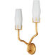 Mathilda 2 Light 15 inch Matte Gold Wall Sconce Wall Light, Right, Marjorie Skouras Collection