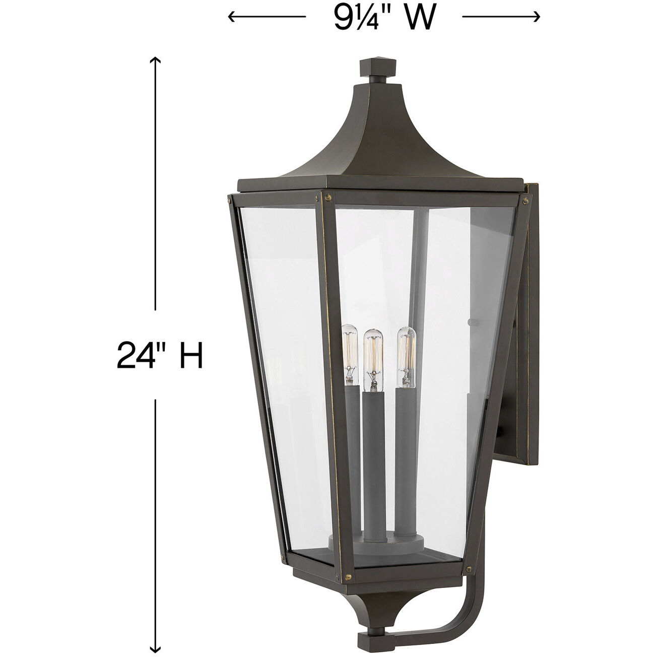 Jaymes Outdoor Wall Mount Lantern, Large