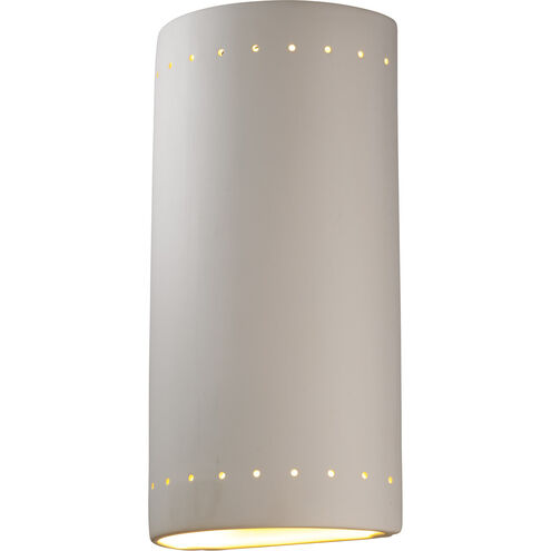 Ambiance Cylinder LED 21 inch Carrara Marble Outdoor Wall Sconce in 2000 Lm LED, Really Big