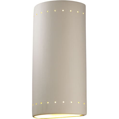 Ambiance Cylinder 2 Light 21 inch Bisque Outdoor Wall Sconce in Incandescent, Really Big